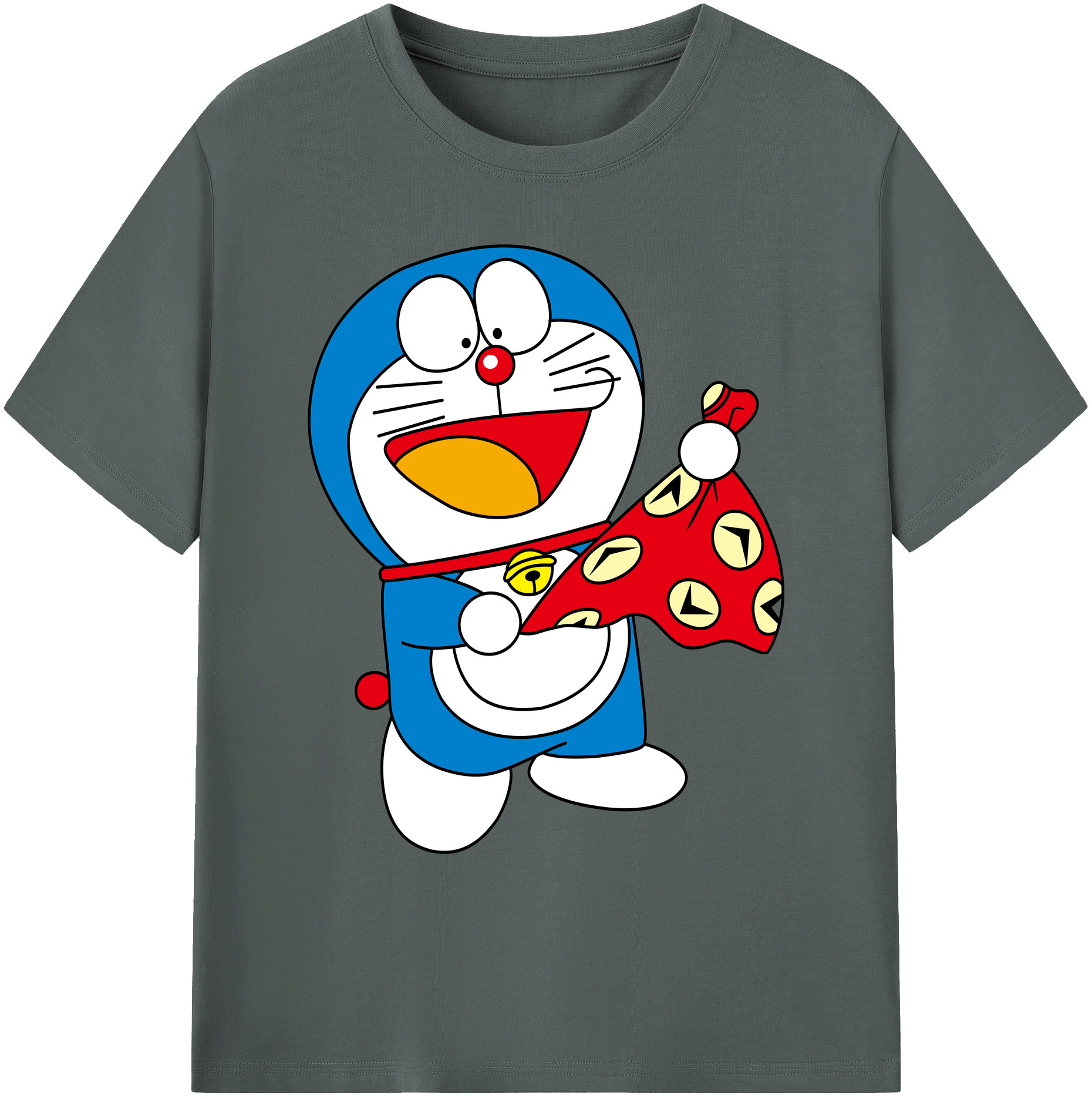 （画像用） ドラえもん Doraemon 綿100％ メンズ半袖Tシャツ｜肌触りやわらか＆通気性